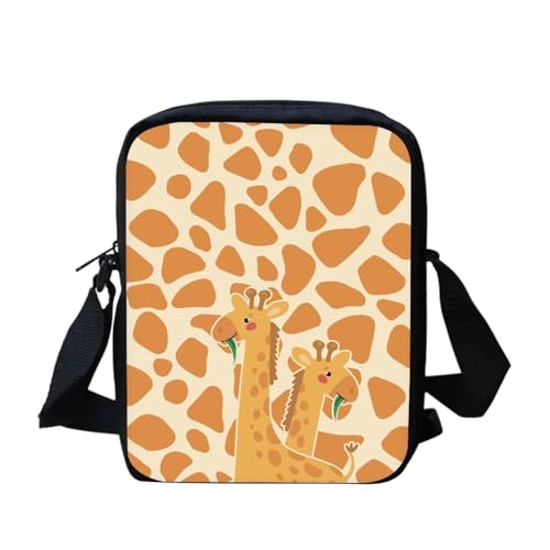 bqabhu Süße Koala Damen Messenger Bag Schulter Crossbody Umhängetasche mit verstellbarem Riemen, Lustige Giraffe, Einheitsgröße von bqabhu