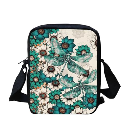 bqabhu Süße Koala Damen Messenger Bag Schulter Crossbody Umhängetasche mit verstellbarem Riemen, Mandala Libelle, Einheitsgröße von bqabhu