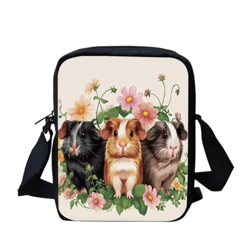 bqabhu Süße Koala Damen Messenger Bag Schulter Crossbody Umhängetasche mit verstellbarem Riemen, Meerschweinchen, Einheitsgröße von bqabhu