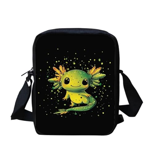 bqabhu Süße Koala Damen Messenger Bag Schulter Crossbody Umhängetasche mit verstellbarem Riemen, Niedliches Axolotl, Einheitsgröße von bqabhu