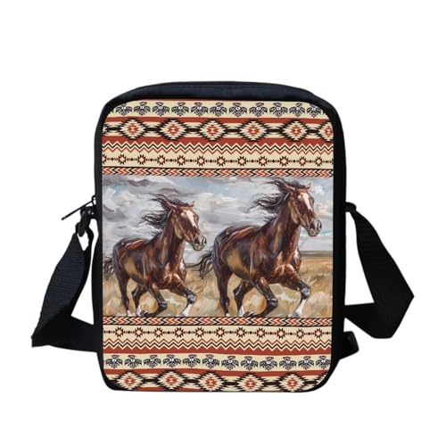 bqabhu Süße Koala Damen Messenger Bag Schulter Crossbody Umhängetasche mit verstellbarem Riemen, Sothwest Native American Navajo-Pferd, Einheitsgröße von bqabhu