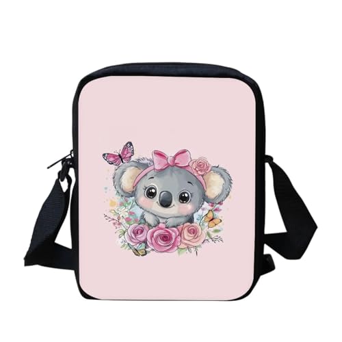 bqabhu Süße Koala Damen Messenger Bag Schulter Crossbody Umhängetasche mit verstellbarem Riemen, Süßer Koala, Einheitsgröße von bqabhu