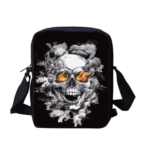 bqabhu Süße Koala Damen Messenger Bag Schulter Crossbody Umhängetasche mit verstellbarem Riemen, totenkopf, Einheitsgröße von bqabhu