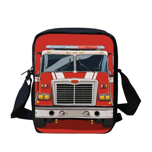 bqabhu Süße Umhängetasche mit Schneemann-Motiv, für Damen, Reise-Schultertasche mit verstellbarem Riemen, Roter Schulbus, Einheitsgröße von bqabhu