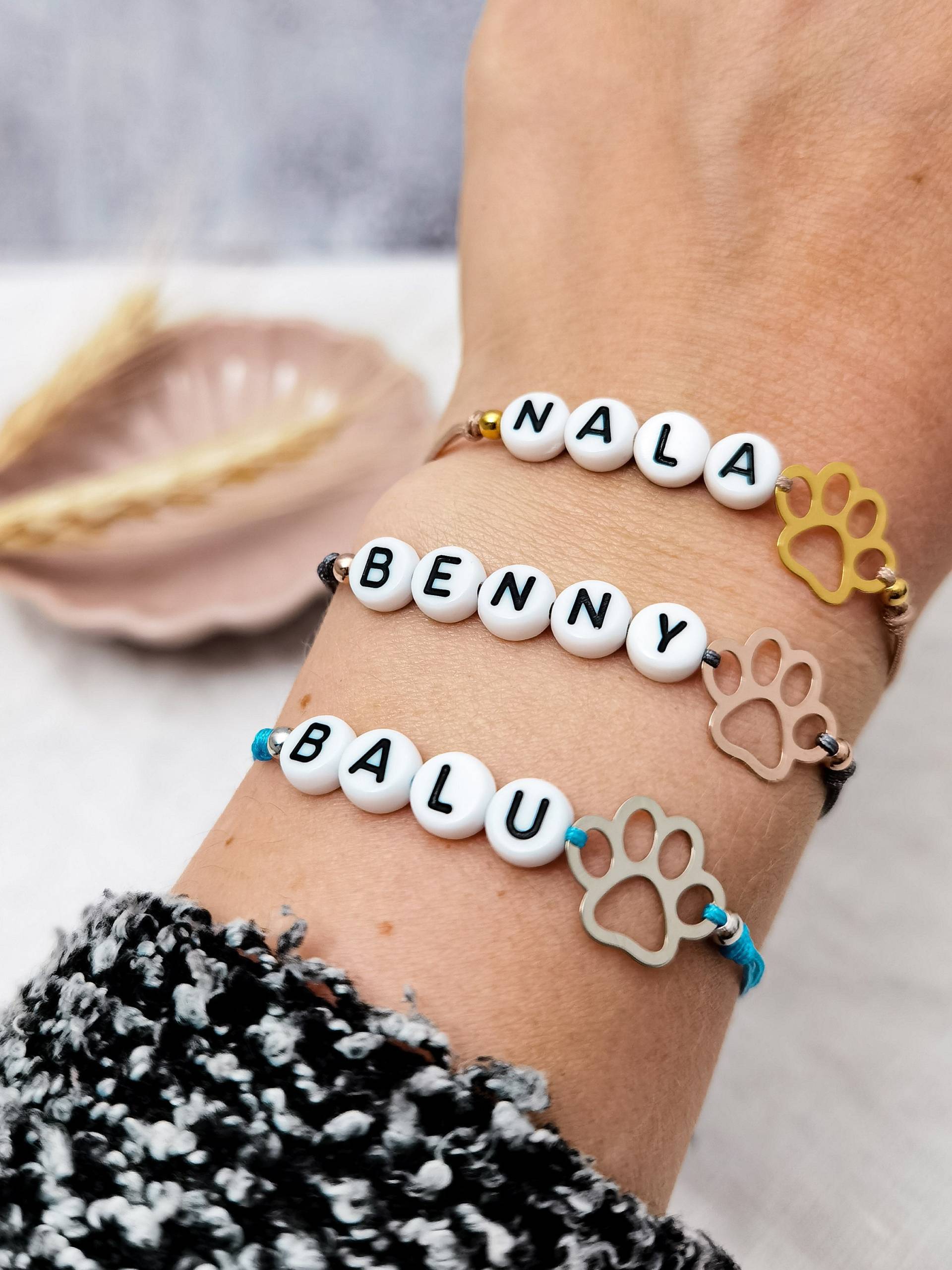 Armband Hund Personalisiert I Hundepfote Geschenk Für Hundebesitzer von bracelens