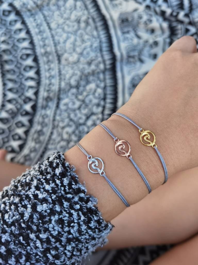 Armband Welle 925 Sterling Silber I Surferarmband Geschenk Für Surfer von bracelens