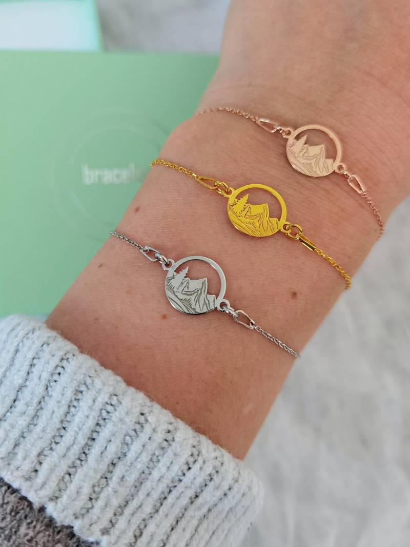 Berg Armband 925 Sterling Silber I Geschenk Für Wanderer von bracelens