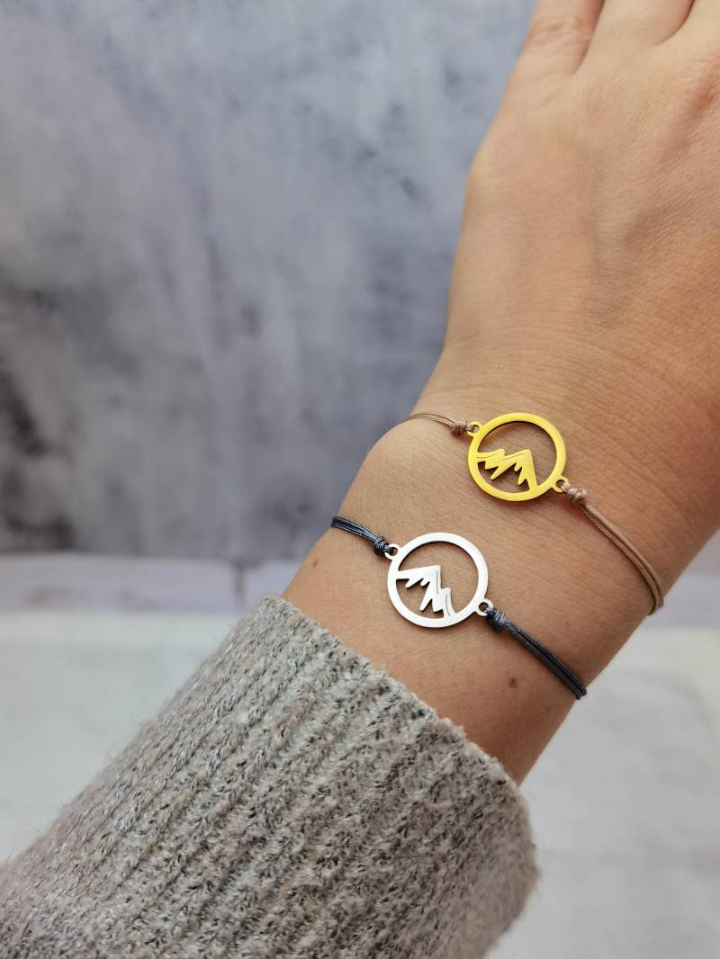 Berg Armband Edelstahl // Berge Geschenk Damen Herren von bracelens