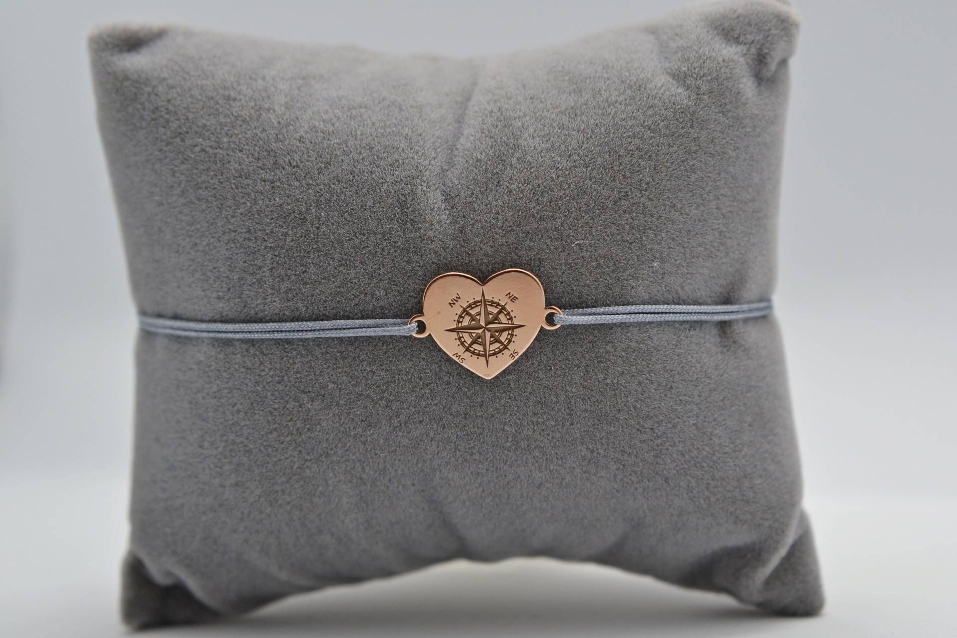 Filigranes Herz Kompass Armband - 925 Sterling Silber, Perfektes Geschenk Für Reisefreunde Und Abenteuerlustige von bracelens