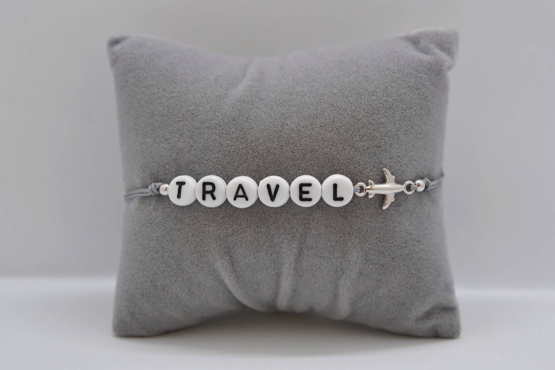 Flugzeug Armband Mit Wunschtext 925 Sterling Silber // Geschenk Glücksbringer Reise Personalisiert von bracelens