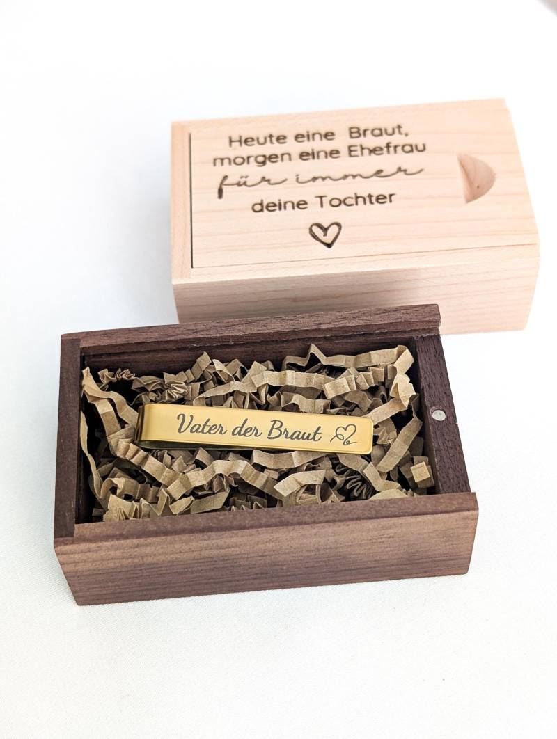 Personalisierte Krawattennadel I Brautvater Hochzeit Herren Geschenk Personalisiert Trauzeuge von bracelens