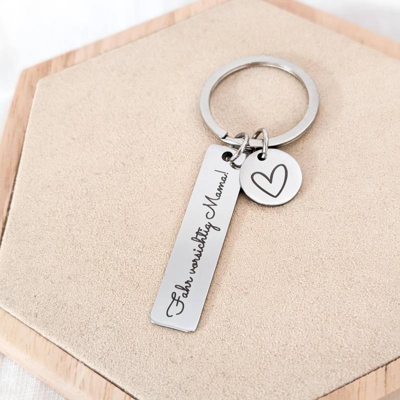 Personalisierter Edelstahl Schlüsselanhänger Mit Gravur I Geschenk Zum Führerschein Für Mama Schutzengel Auto von bracelens