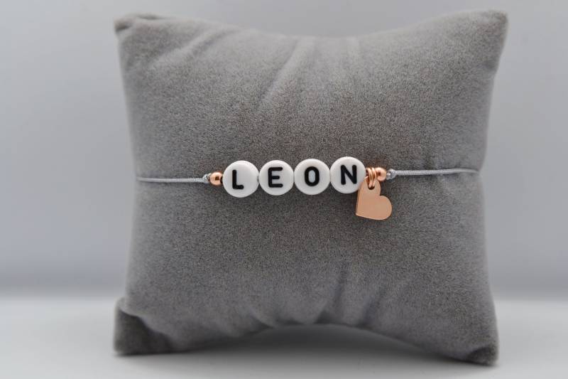 Personalisiertes Namensarmband Mit Herzanhänger 925 Sterling Silber I Buchstabenarmband Herz Armband von bracelens