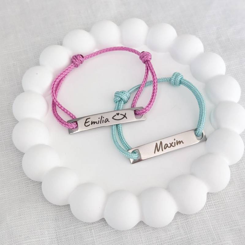 Personalisiertes Taufarmband Für Kinder - Mit Gravur & Wunschmotiv von bracelens