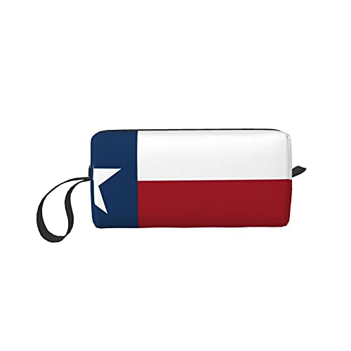 Kosmetiktasche mit Texas-Staats-Flagge, Reise-Make-up-Kosmetiktasche, Geldbörse für Reisen und Zuhause, tragbares Federmäppchen, Siehe Abbildung, Einheitsgröße, Kosmetikkoffer von bradkke