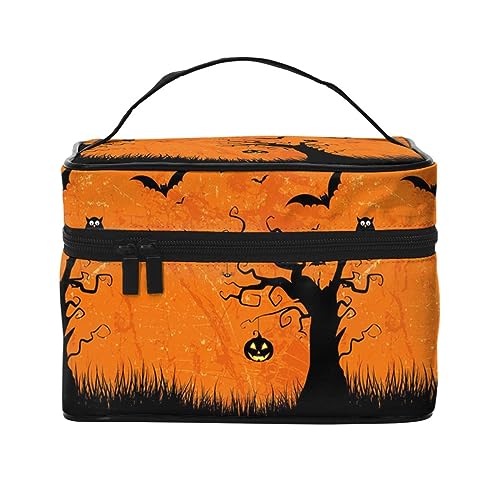 Lustige 3D-Schweinchen-Reise-Make-up-Tasche für Frauen, wasserabweisende Kosmetiktasche, faltbar, Kulturbeutel, Lehrer-Geschenke, Happy Halloween Party, Einheitsgröße, Kosmetikkoffer von bradkke