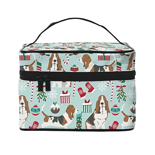 Sweet Basset Hound Reise-Make-up-Tasche für Damen, wasserabweisend, Kosmetiktasche, faltbar, Kulturbeutel, Lehrergeschenk, Sweet Basset Hound, Einheitsgröße, Kosmetikkoffer von bradkke