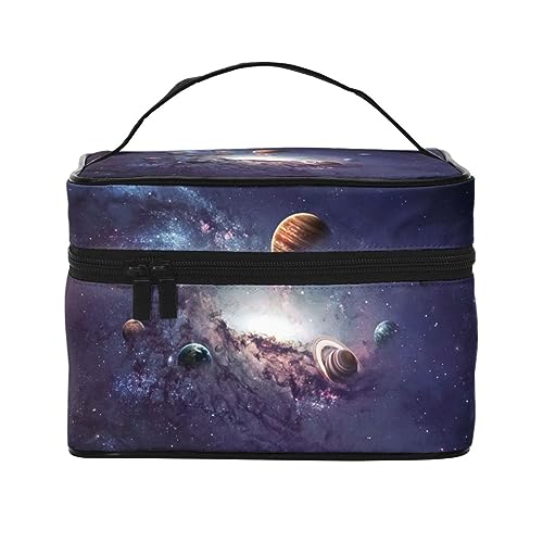 The Solar System Reise-Make-up-Tasche für Damen, wasserfeste Kosmetiktasche, faltbar, Kulturbeutel, Lehrergeschenk, Das Solarsystem, Einheitsgröße, Kosmetikkoffer von bradkke