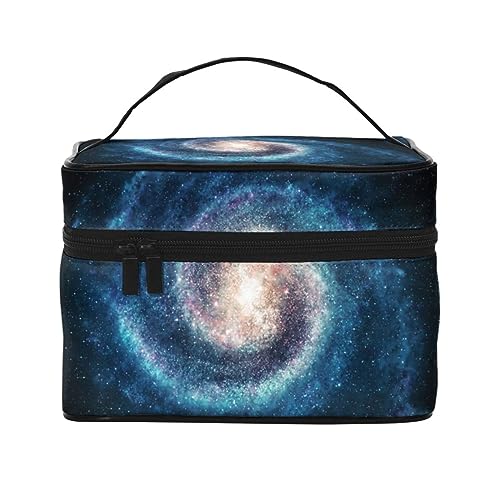 The Solar System Reise-Make-up-Tasche für Damen, wasserfeste Kosmetiktasche, faltbar, Kulturbeutel, Lehrergeschenk, Spiralgalaxien, Einheitsgröße, Kosmetikkoffer von bradkke