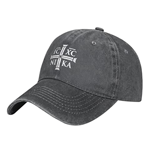 bradkke Mütze Christian Ic Xc Nika Eastern Orthodox Baseball Cap für Herren Damen Cowboyhut Trucker Hut Golf Dad Cap Schwarz, Deep Heather, One size von bradkke