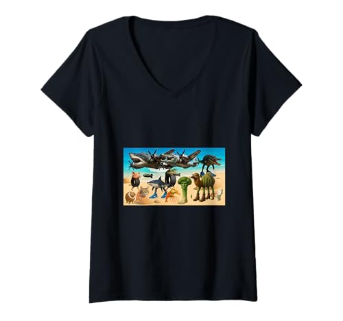 Damen brainrot Universe Characters - brainrot T-Shirt mit V-Ausschnitt Damen brainrot Universe Characters - brainrot T-Shirt mit V-Ausschnitt von brainrot characters