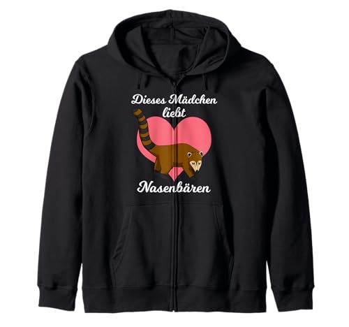 Dieses Mädchen liebt Nasenbären süßes Tier Kapuzenjacke Dieses Mädchen liebt Nasenbären süßes Tier Kapuzenjacke von brand