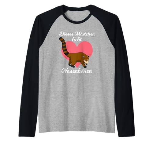 Dieses Mädchen liebt Nasenbären süßes Tier Raglan von brand