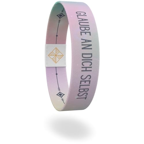 GLAUBENSBAND Größe M Motivations-Armbänder mit Glaubenssätzen - Glücksbringer Armband, Freundschafts-Armband und Energiearmband - geeignet für Kinder, Damen, Herren - perfektes Mitbringsel gad von brands2love