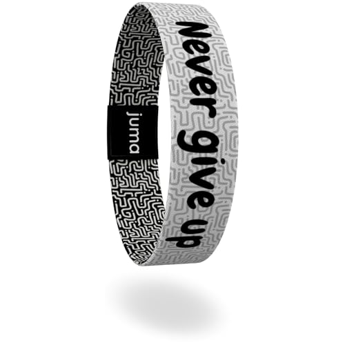 JUMA Größe L Motivations-Armbänder mit Glaubenssätzen - Glücksbringer Armband, Freundschafts-Armband und Energiearmband - geeignet für Kinder, Damen, Herren - perfektes Mitbringsel (NGU19) von brands2love