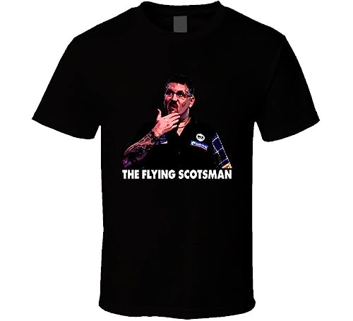 bras Gary Anderson The Flying Scotsman Dartspieler Fan für Spieler T Shir, Schwarz , L von bras