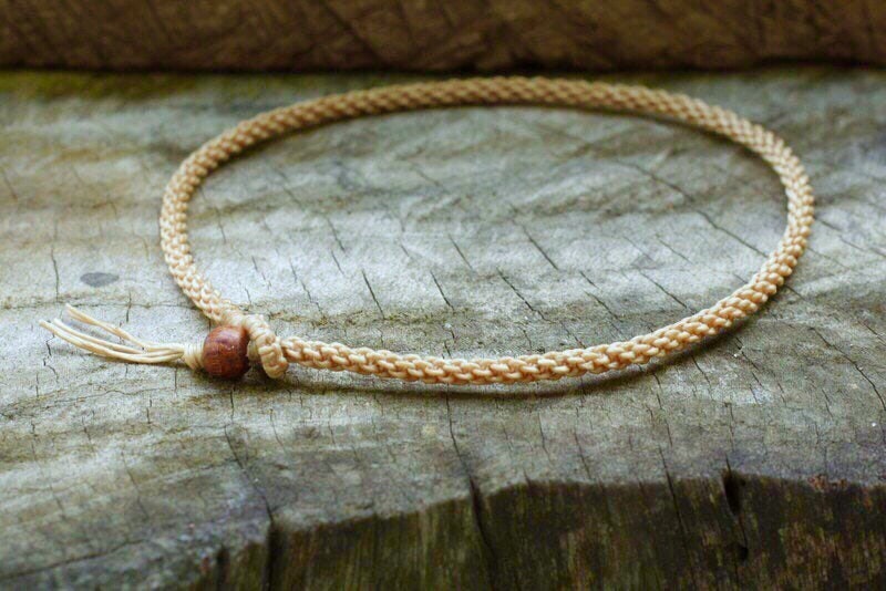 Gewachste Schnur Kurze Halskette, Hippie-Halskette, Herren-Halskette, Für Ihn, Sie von brasslady