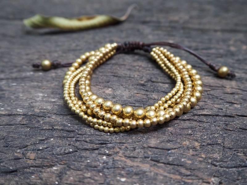 Multi Strand Mix Messing Kette Verstellbar Armband Anklet, Frauen Hippie Multi Strand Mix Messing Kette Verstellbar Armband Anklet, Frauen Hippie von brasslady