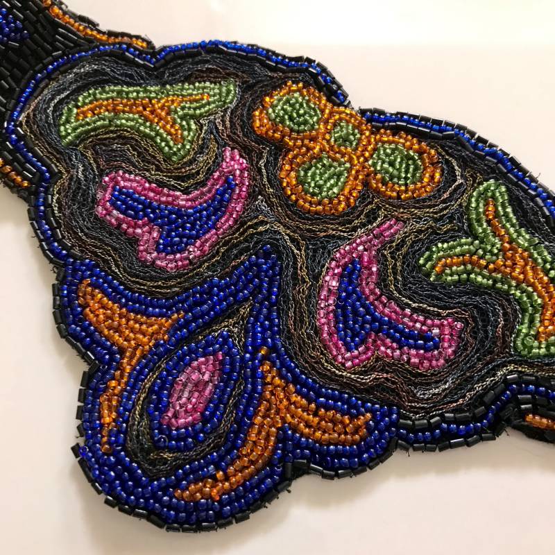 Antiker Perlengürtel/1920's 1930's Verzierte Gürtel Vintage Art Deco Perlen-Schärpe von braxae