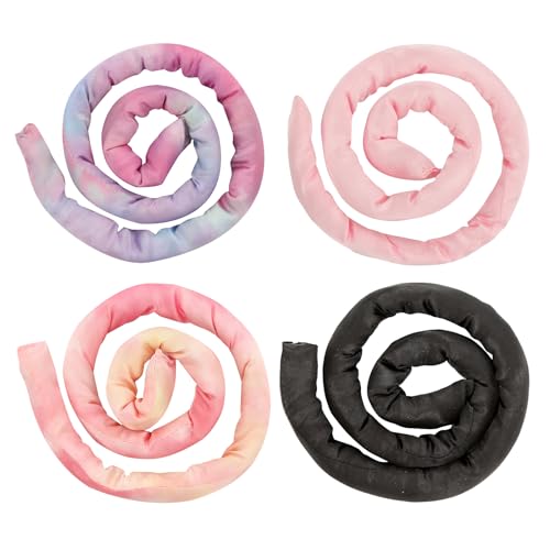 4 Stück Spiral Lock Haargummi Dreadlock Haargummi Set Eisendraht eingebettet biegbare Pferdeschwanzhalter für Frauen und Männer für Zöpfe Loc Dicke lockige Haare (Multi) von braxan