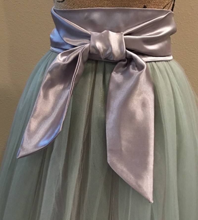 Handgefertigte Satin Schärpe Gürtel 308cm Langer Bindegürtel Für Röcke von breauxsews