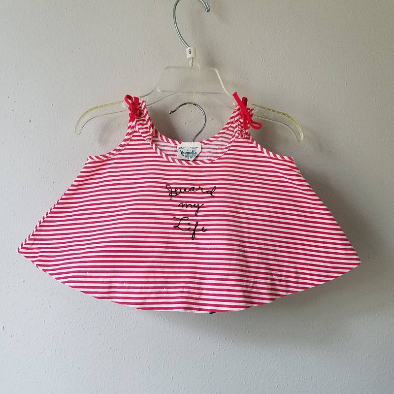 Vintage Baby Mädchen Rot Gestreiftes Swing Top & Pumphose Set | 0-3 Monate von breedbabynyc