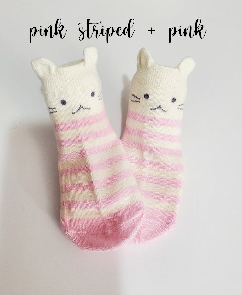Baby-Mädchen-Socken, Niedliche Cartoon-Katzen-Designsocken, Kawaii-Socken, Hochwertige Baumwollsocken von breezemountain8