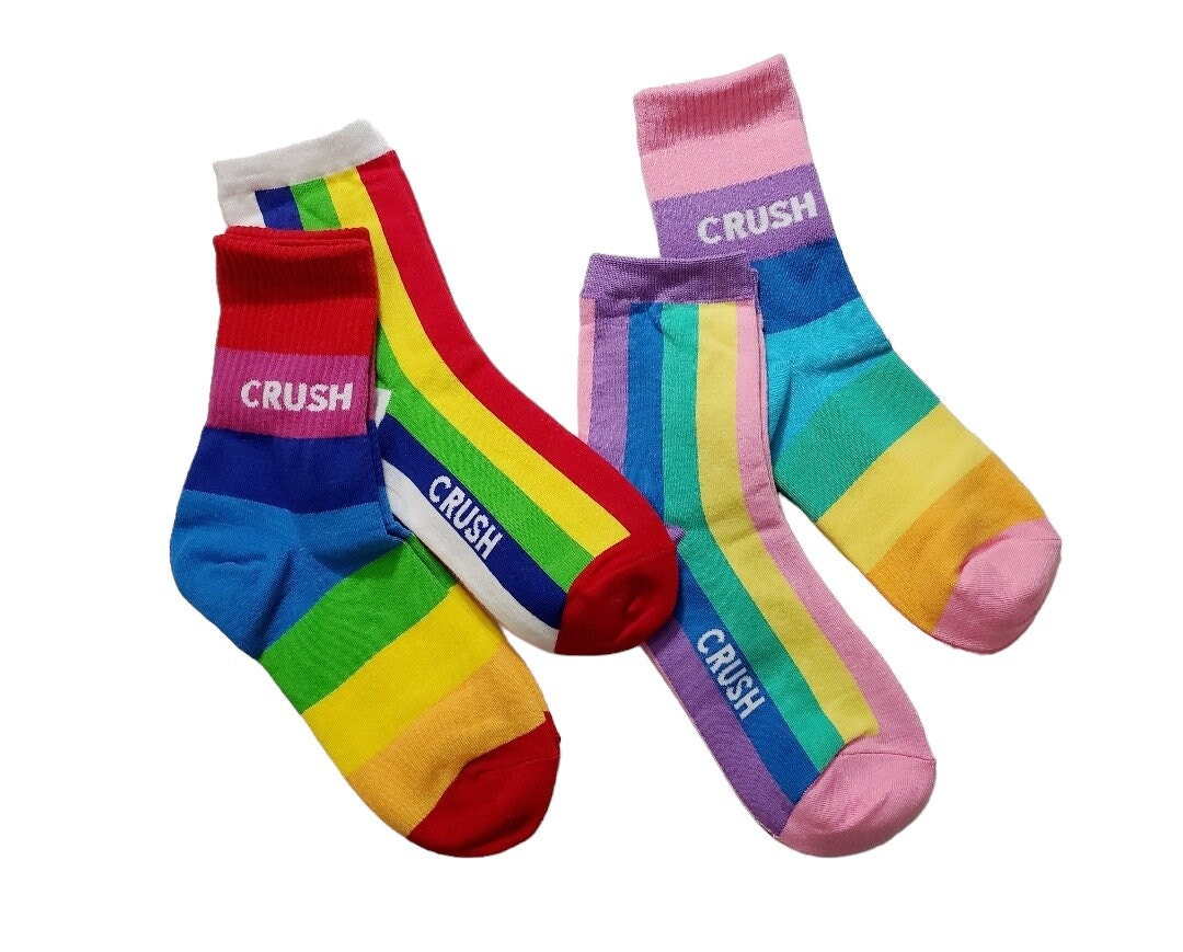 Süße Vivid Color Socken/Gemusterte Socken/Bunte Casual Socken/Leichte Crew Socken/Crush Sneaker Socken/Geschenksocken/Mädchen Socken/Crew von breezemountain8