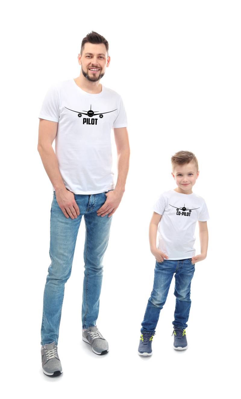 Pilot Und Co-Pilot Papa Sohn Geschenk T-Shirts Familie von breezetees