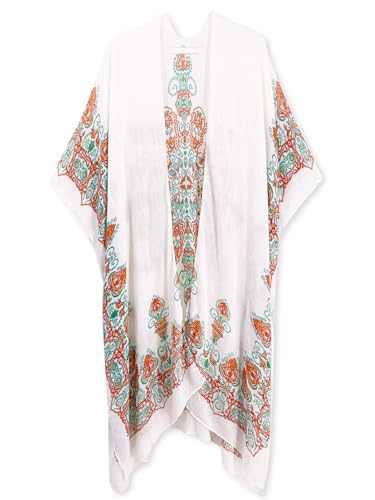 breezy lane Damen Badeanzug Cover Up Kimono Boho Loose Sommer Strickjacke Bikini Beachwear Cardigan Resort Bekleidung von Breezy Lane