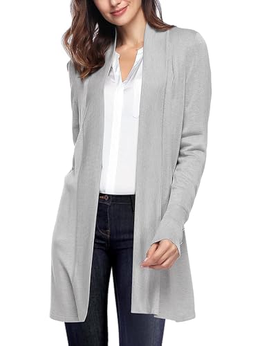 Breezy Lane Damen Strickjacke Elegante Offene Vorderseite Langarm Cardigan Trendy Casual Lightweight Outwear von Breezy Lane