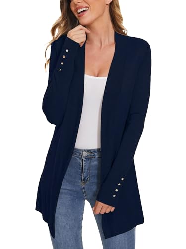 Breezy Lane Damen Strickjacke Elegante Offene Vorderseite Langarm Cardigan Trendy Casual Lightweight Outwear von Breezy Lane