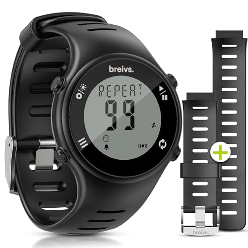 breivs. Digitaluhr für Herren, sportlich und wasserdicht – Timer mit 99 Intervallen, Stoppuhr 10 Umdrehungen und extra Armband, einfach zu bedienen, mit Alarm und Licht, Schwarz , Modisch, Sport breivs. Digitaluhr für Herren, sportlich und wasserdicht – Timer mit 99 Intervallen, Stoppuhr 10 Umdrehungen und extra Armband, einfach zu bedienen, mit Alarm und Licht, Schwarz , Modisch, Sport von breivs.