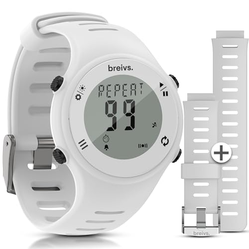 breivs. Digitaluhr für Herren, sportlich und wasserdicht – Timer mit 99 Intervallen, Stoppuhr 10 Umdrehungen und extra Armband, einfach zu bedienen, mit Alarm und Licht, weiß, Modisch, Sport, Sport breivs. Digitaluhr für Herren, sportlich und wasserdicht – Timer mit 99 Intervallen, Stoppuhr 10 Umdrehungen und extra Armband, einfach zu bedienen, mit Alarm und Licht, weiß, Modisch, Sport, Sport von breivs.