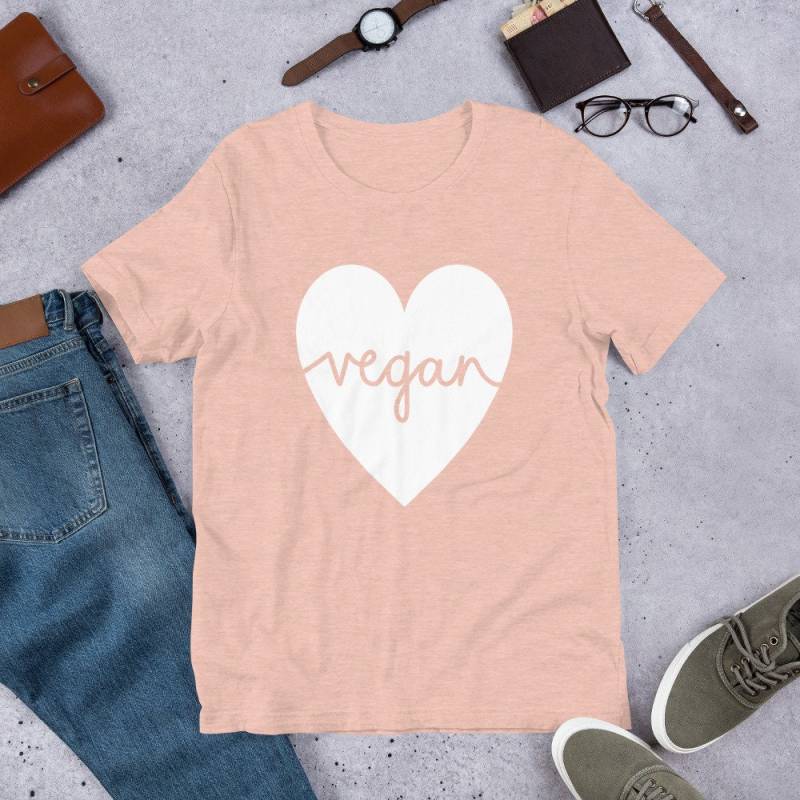 Vegane Herzen-Short-Sleeve Unisex T-Shirt von briannabaer