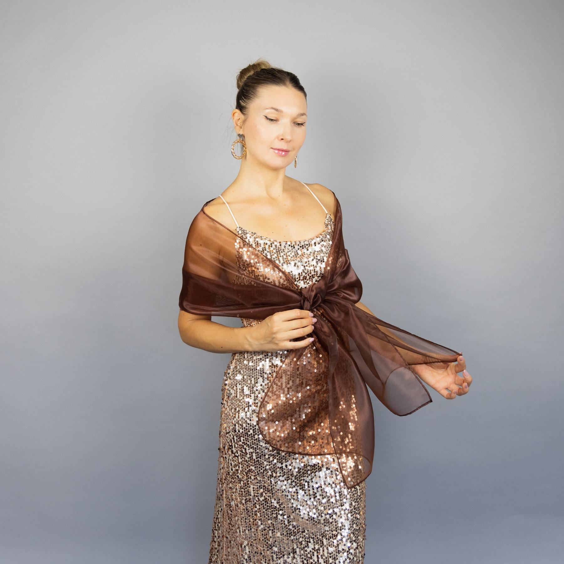 Braun Organza Wrap Braun Schiere Schal Bronze Shrug Brautjungfern Frau Abend Stola Prom Braun Organza Wrap Braun Schiere Schal Bronze Shrug Brautjungfern Frau Abend Stola Prom von bridalspain