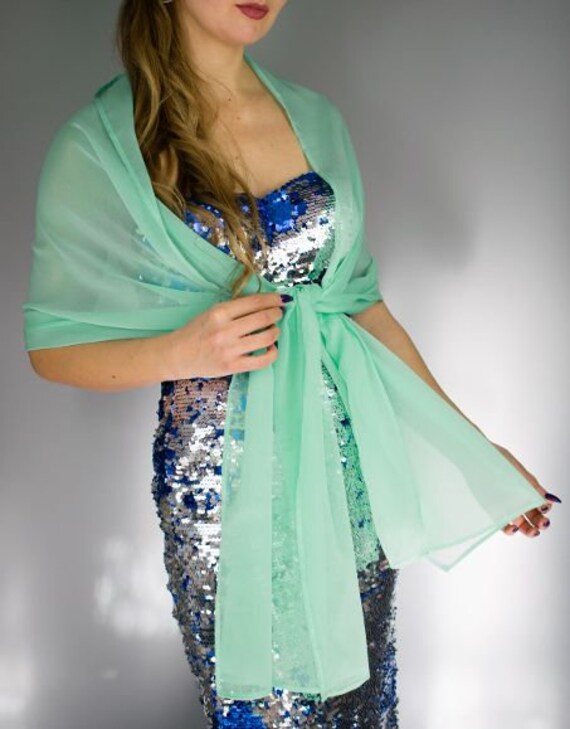 Mint Grüner Schal Hellgrün Stola Türkis Wrap Bolero Schlichter Brautjungfern Mint Grün Shrug Abschlussball Mint Grüner Schal Hellgrün Stola Türkis Wrap Bolero Schlichter Brautjungfern Mint Grün Shrug Abschlussball von bridalspain