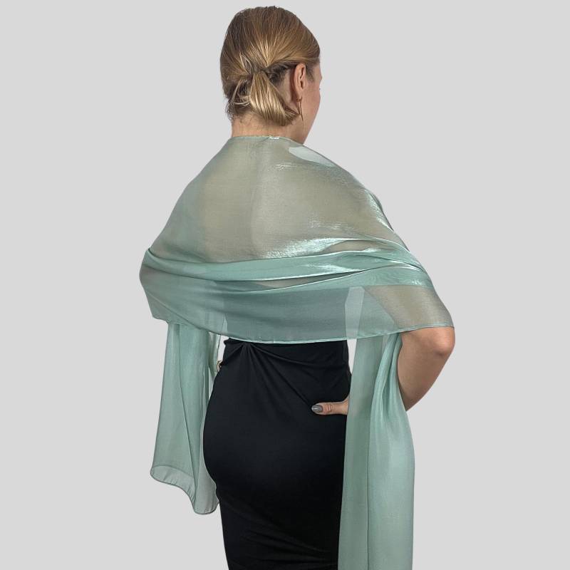 Mintgrün Organza Wrap Mint Grün Schiere Stola Schal Schier Shrug Brautjungfer Frau Abendkarte Abschlussball von bridalspain