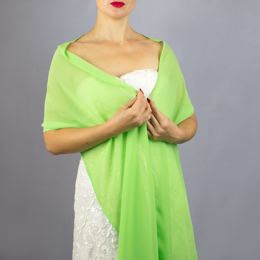 Neon Grünes Schultertuch Mint Grün Lemon Wrap Chiffon Gelb Bolero Neon Grünes Schultertuch Mint Grün Lemon Wrap Chiffon Gelb Bolero von bridalspain