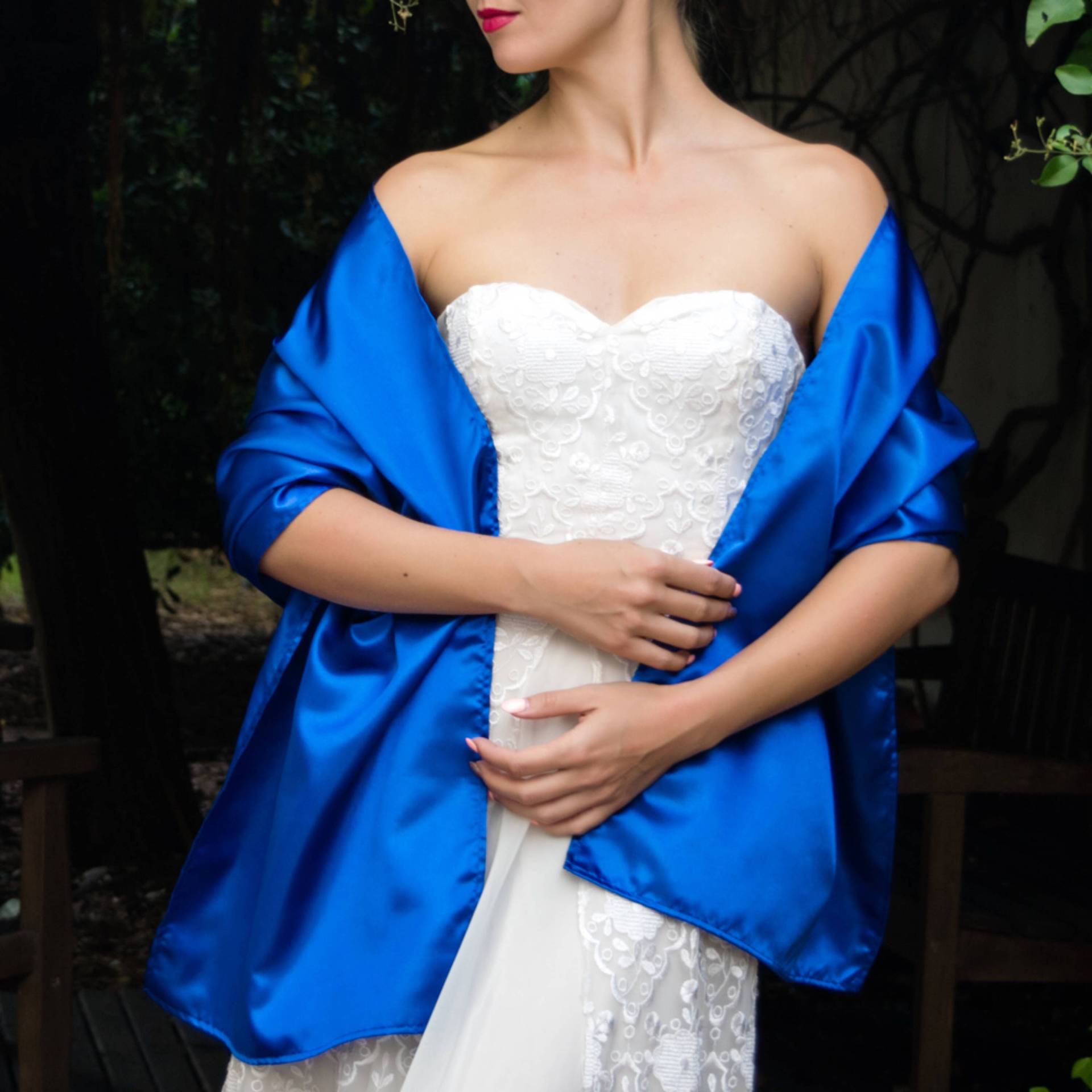 Royal Blau Satin Schal, Königsblau Wrap, Hochzeits Shrug, Blauer Satin Royal Blau, Hochzeitsschal Royal Blau Satin Schal, Königsblau Wrap, Hochzeits Shrug, Blauer Satin Royal Blau, Hochzeitsschal von bridalspain